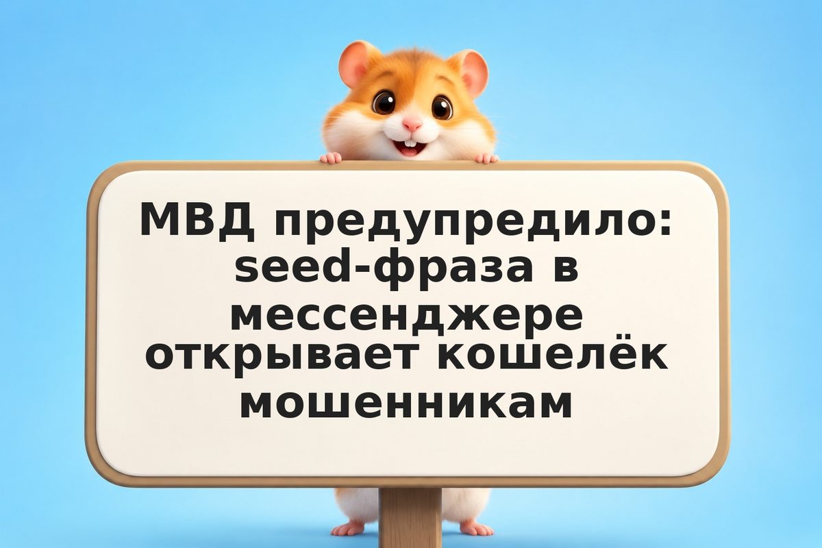 МВД предупредило: seed-фраза в мессенджере открывает кошелёк мошенникам
