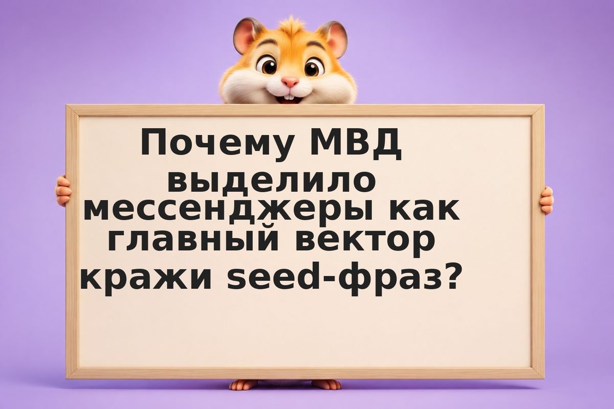 МВД предупредило: seed-фраза в мессенджере открывает кошелёк мошенникам