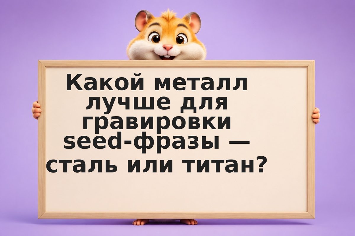 Seed-фраза на металле: какая пластина выдержит огонь и коррозию