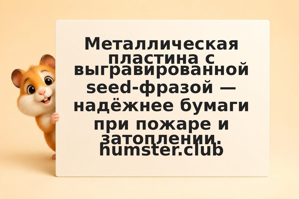 Seed-фраза на металле: какая пластина выдержит огонь и коррозию