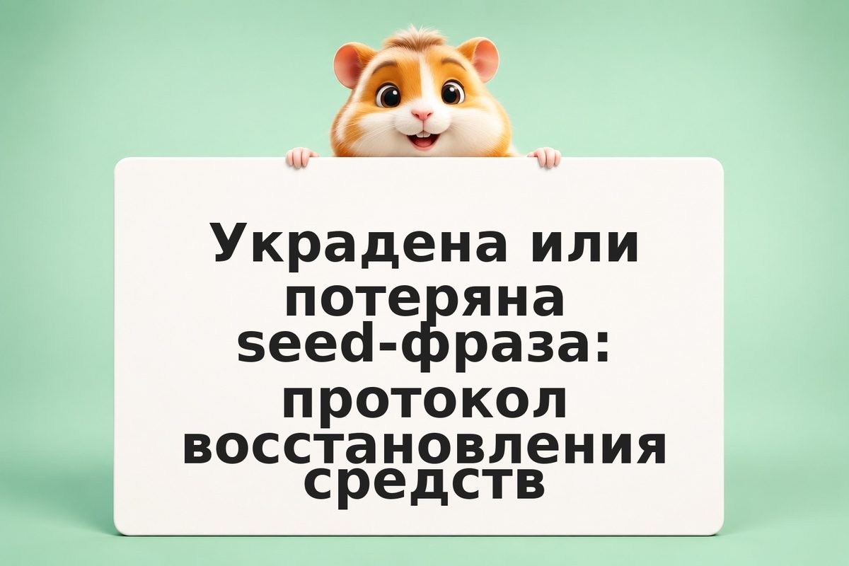 Украдена или потеряна seed-фраза: протокол восстановления средств
