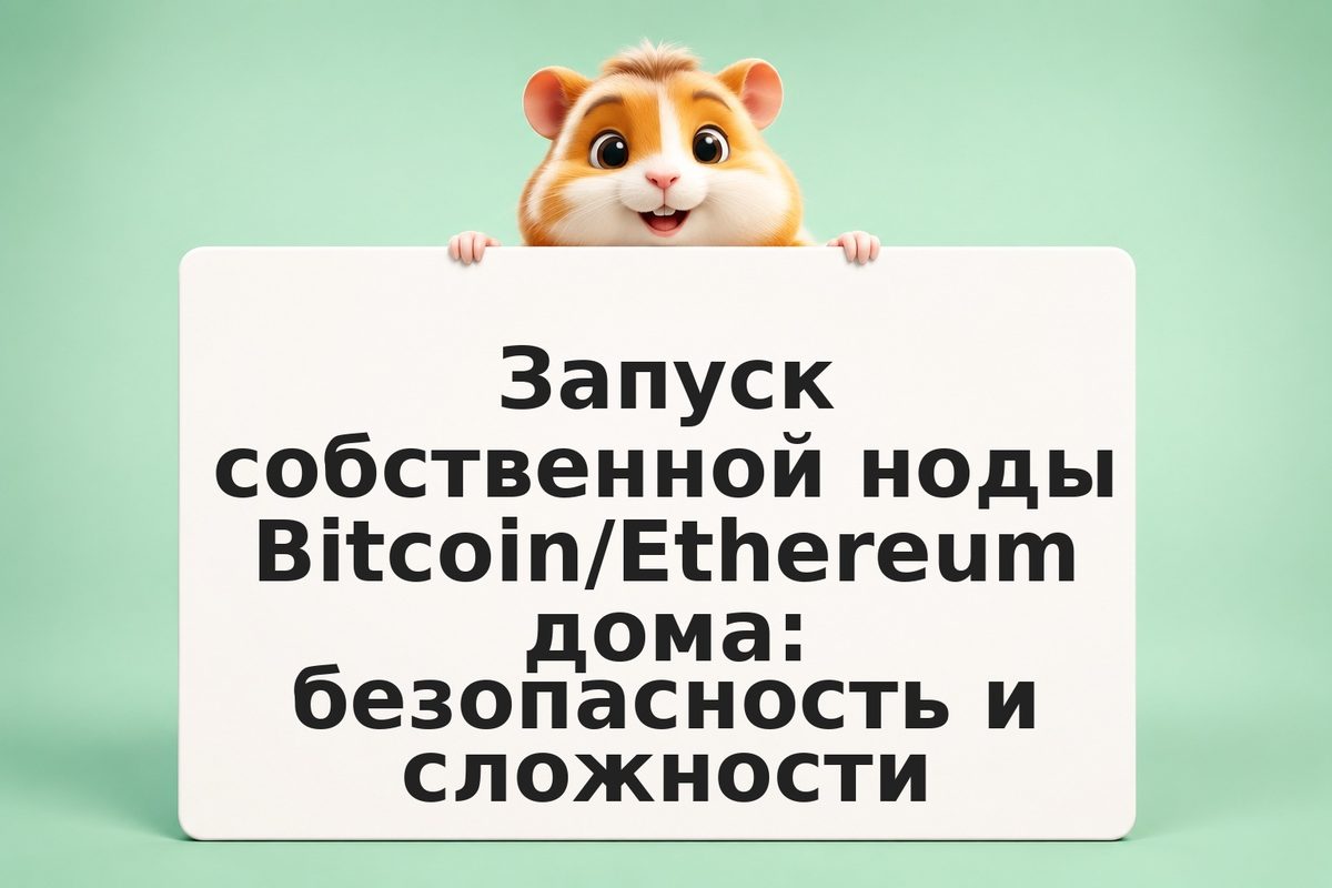 Запуск собственной ноды Bitcoin/Ethereum дома: безопасность и сложности