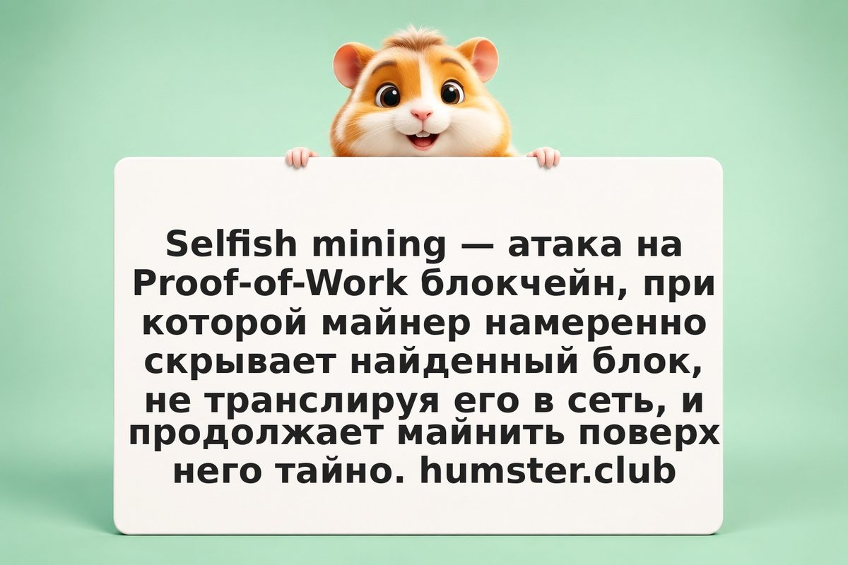 Selfish mining: как стратегия сокрытия блоков угрожает честности Proof-of-Work с