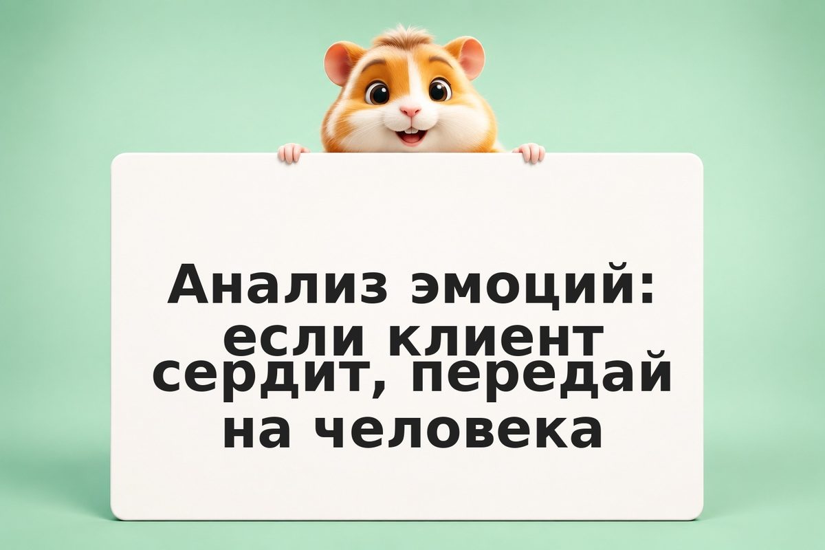 Анализ эмоций: если клиент сердит, передай на человека