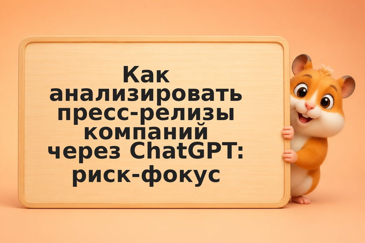 Как анализировать пресс-релизы компаний через ChatGPT: риск-фокус