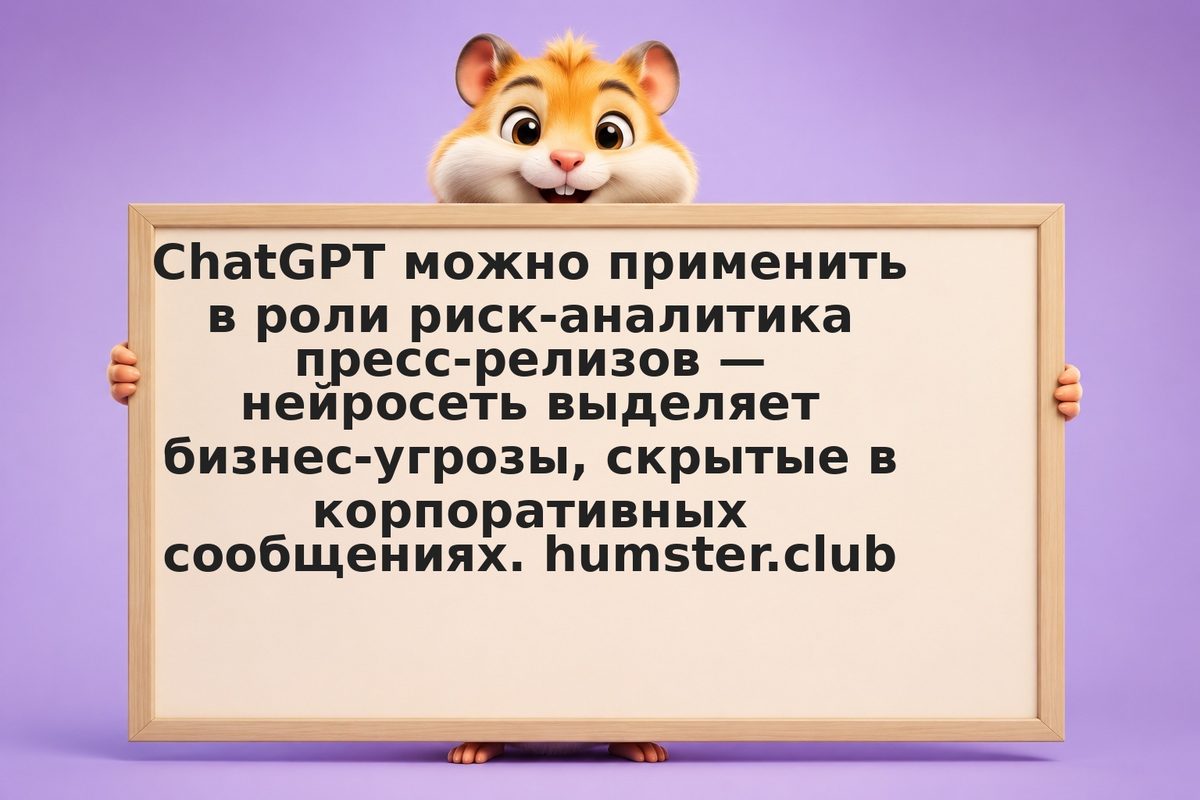 Как анализировать пресс-релизы компаний через ChatGPT: риск-фокус