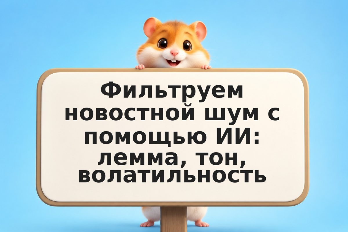 Фильтруем новостной шум с помощью ИИ: лемма, тон, волатильность