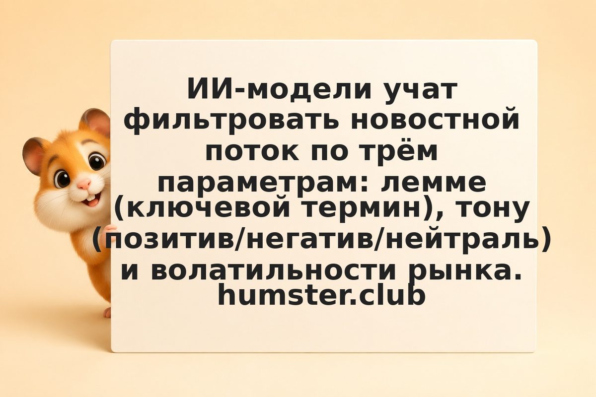 Фильтруем новостной шум с помощью ИИ: лемма, тон, волатильность
