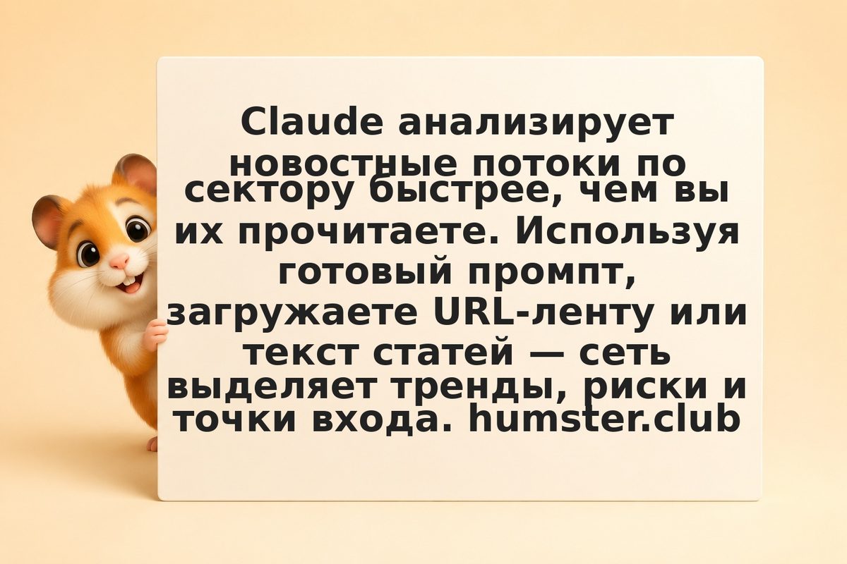 Claude для тематического поиска новостей инвесторам