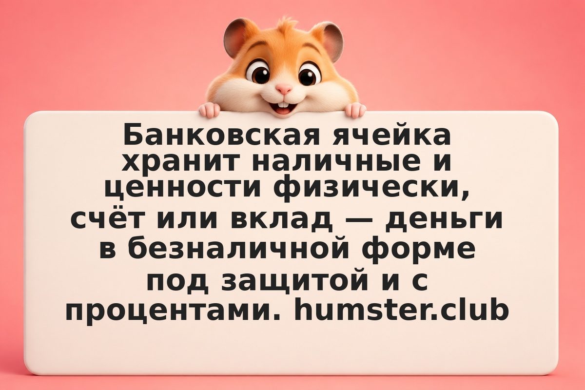 Ячейка или счёт для крупной суммы