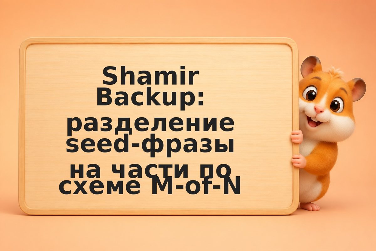 Shamir Backup: разделение seed-фразы на части по схеме M-of-N