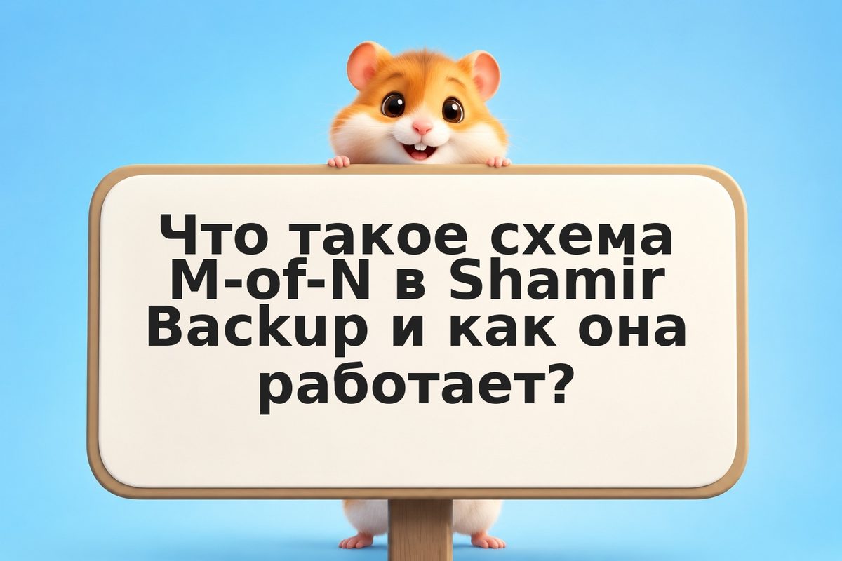 Shamir Backup: разделение seed-фразы на части по схеме M-of-N