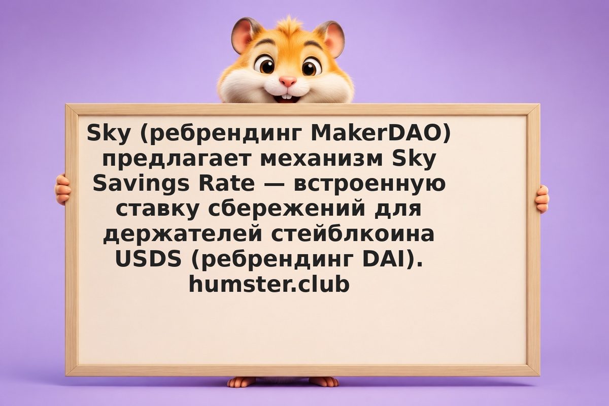 Sky Savings Rate и sUSDS: механика получения дохода на стейблкоине USDS