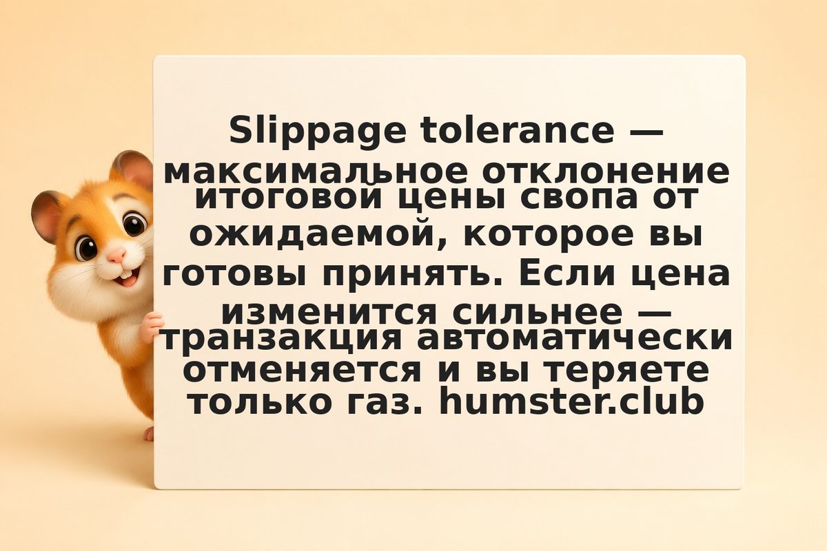 Slippage tolerance: как правильно выставить допуск на DEX и не потерять на sandw