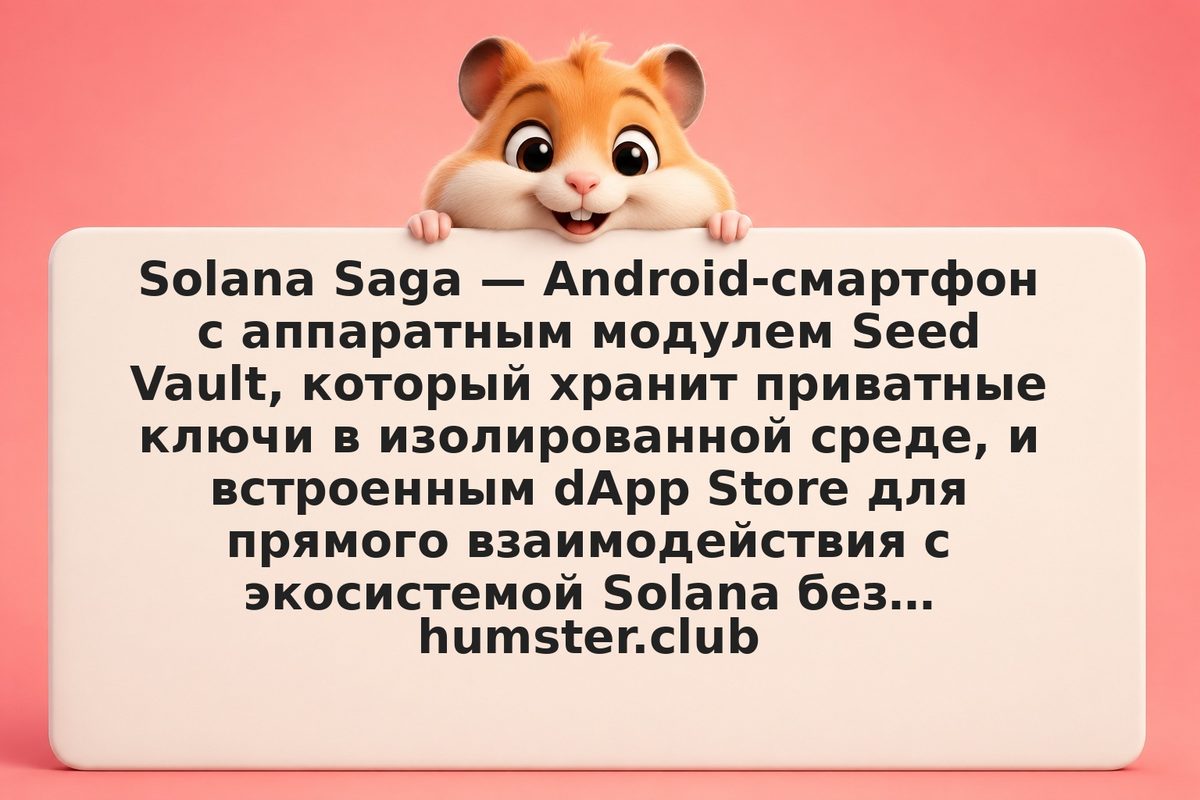 Solana Saga: крипто-смартфон с аппаратным кошельком