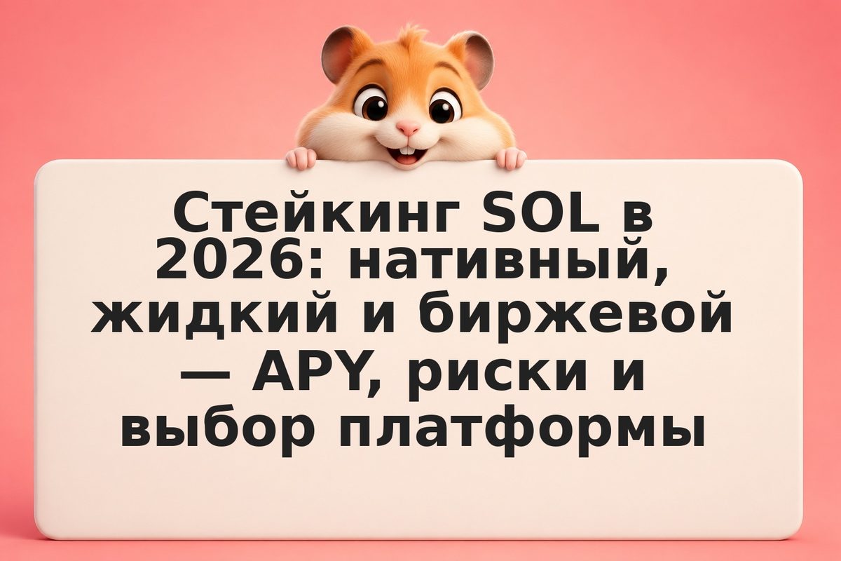 Стейкинг SOL в 2026: нативный, жидкий и биржевой — APY, риски и выбор платформы