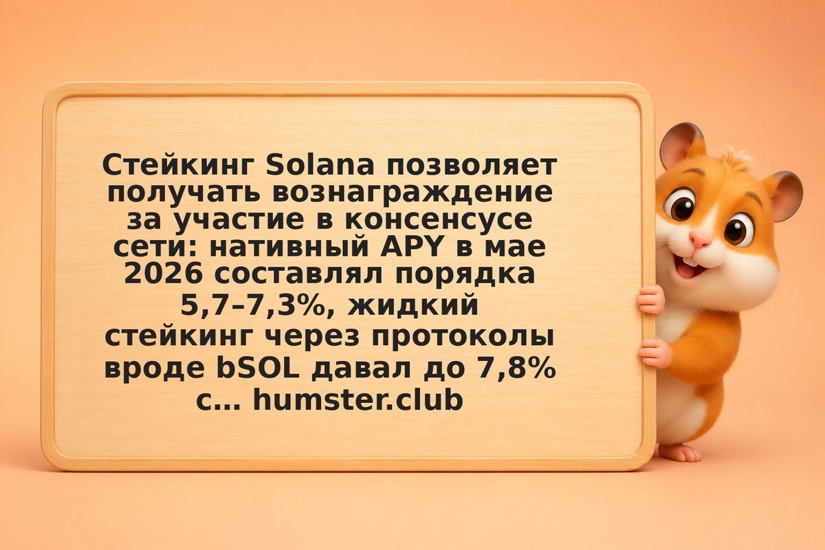 Стейкинг SOL в 2026: нативный, жидкий и биржевой — APY, риски и выбор платформы