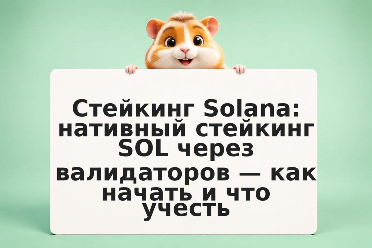 Стейкинг Solana: нативный стейкинг SOL через валидаторов — как начать и что учес