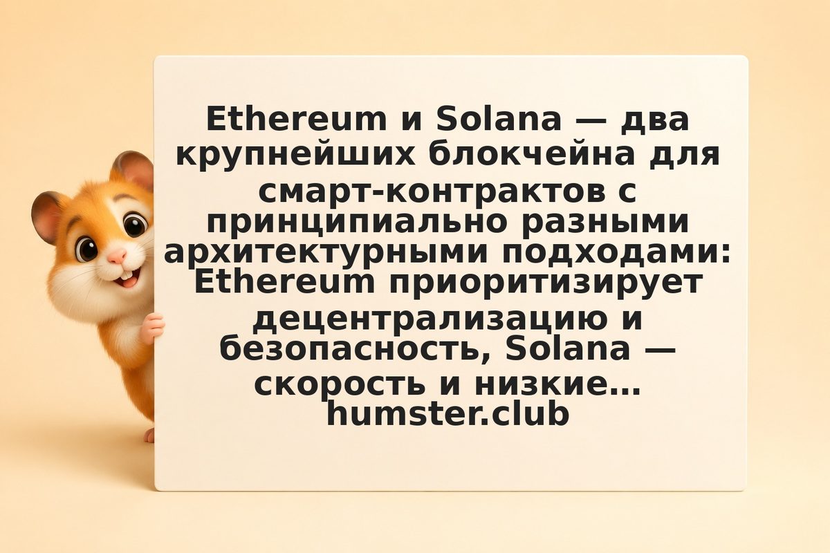 Solana vs Ethereum: сравнение по фундаменталу, экосистеме и рискам для инвестора