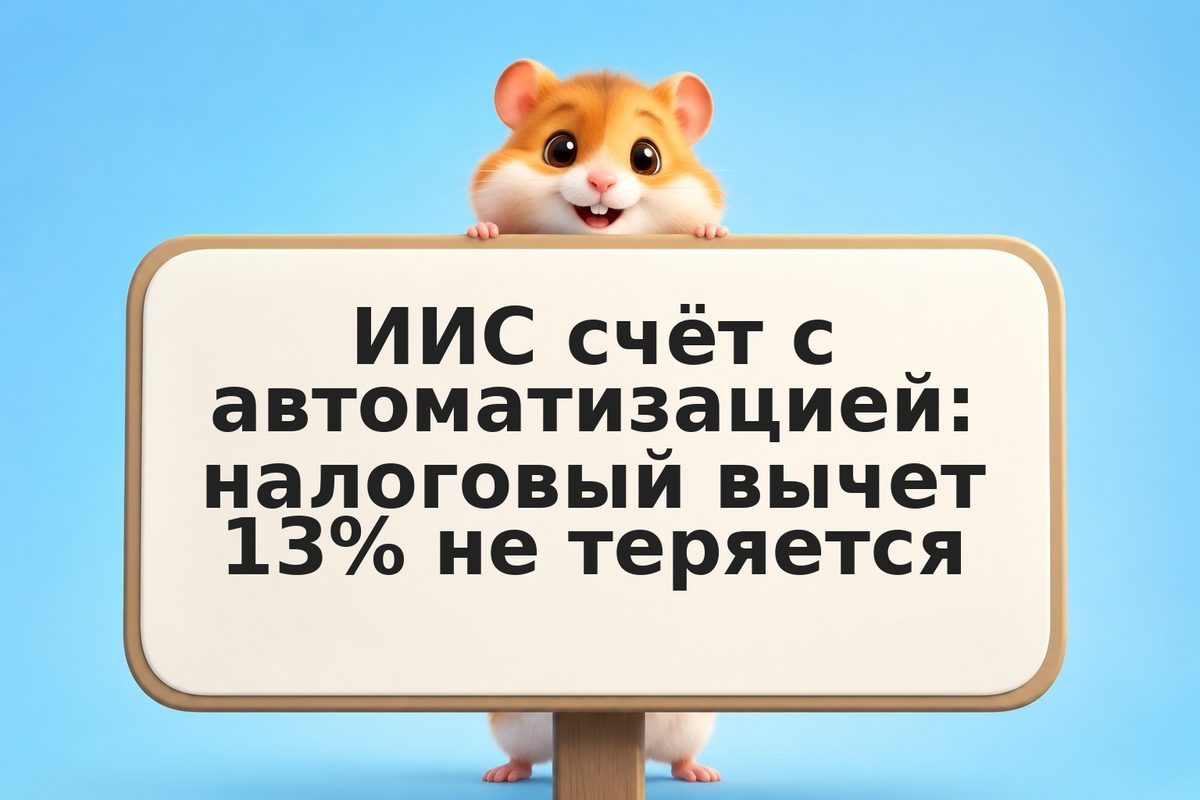 ИИС счёт с автоматизацией: налоговый вычет 13% не теряется