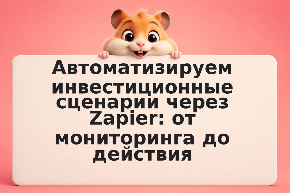 Автоматизируем инвестиционные сценарии через Zapier: от мониторинга до действия