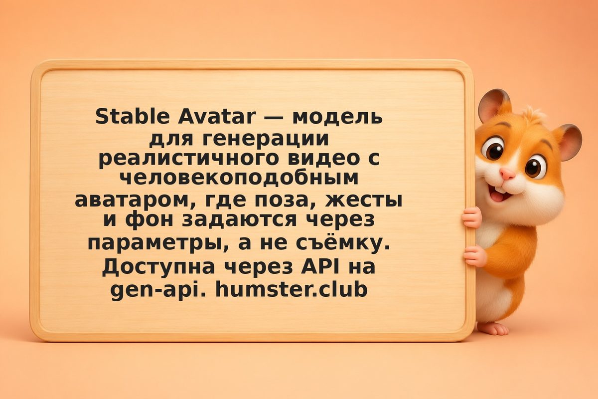 Stable Avatar: профессиональные видеоаватары с контролем позы и фона