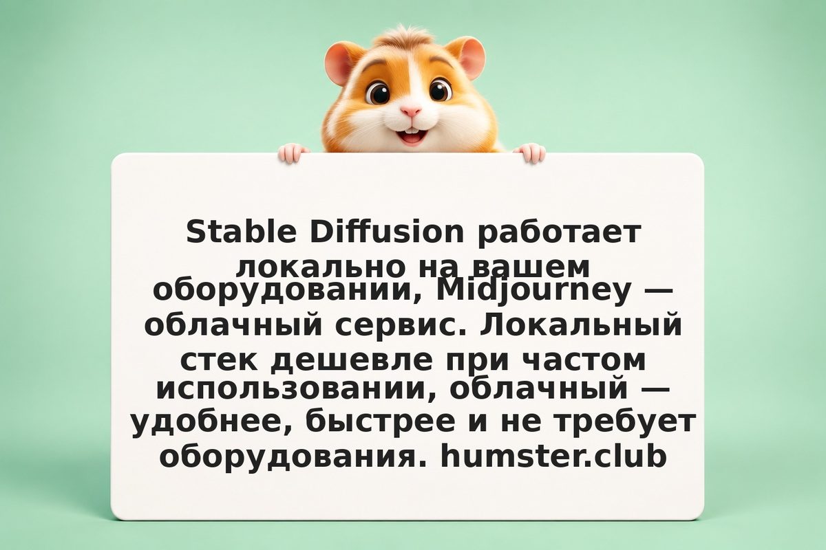 Stable Diffusion vs Midjourney: локальная генерация или облачный сервис