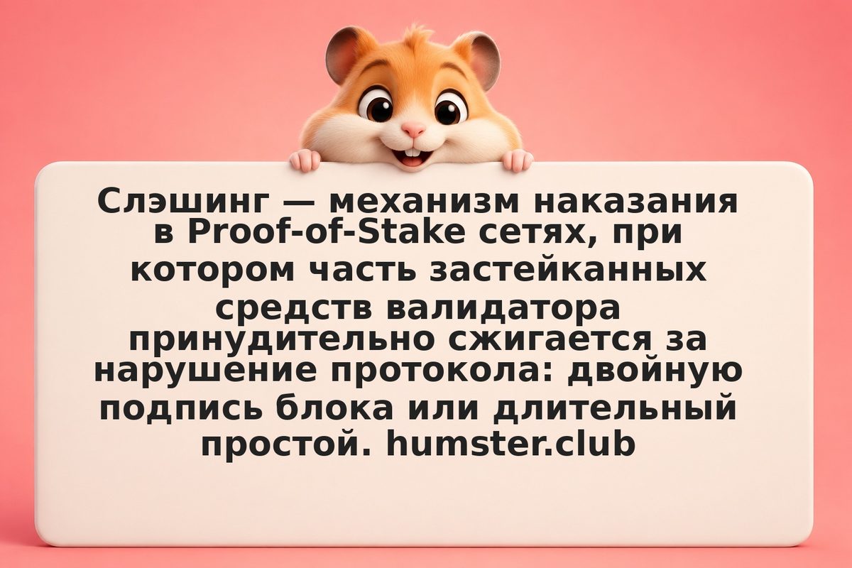 Staking и слэшинг: за что штрафуют валидатора и теряет ли делегатор средства
