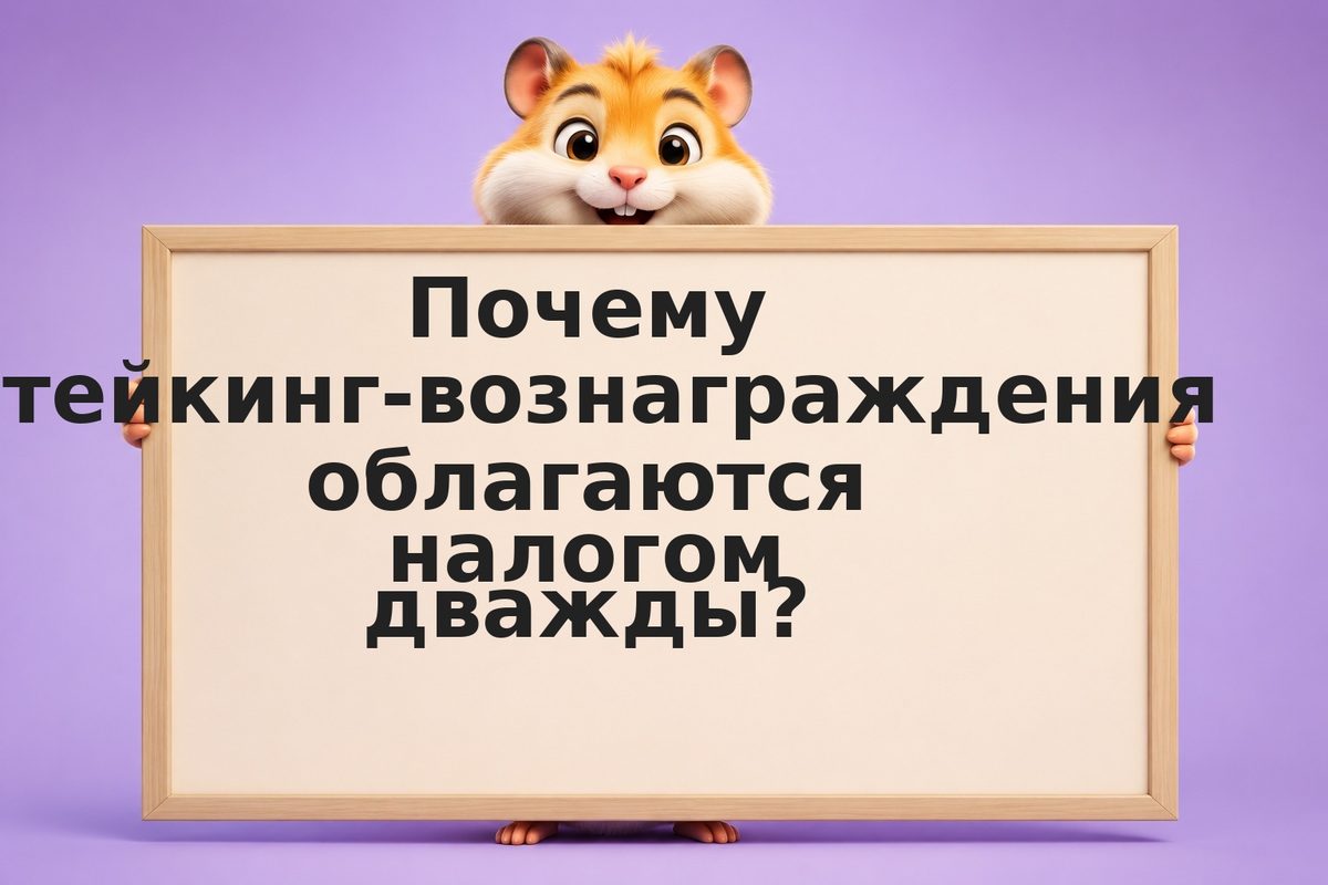 Staking rewards в РФ: налог начисляется при получении токена, а не при его прода