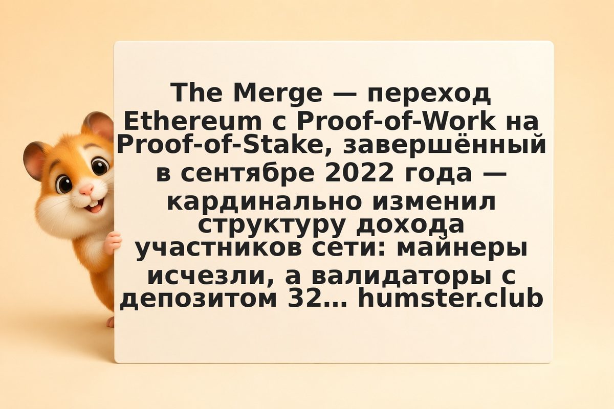Стейкинг Ethereum после The Merge: как изменился доход валидатора и что важно зн