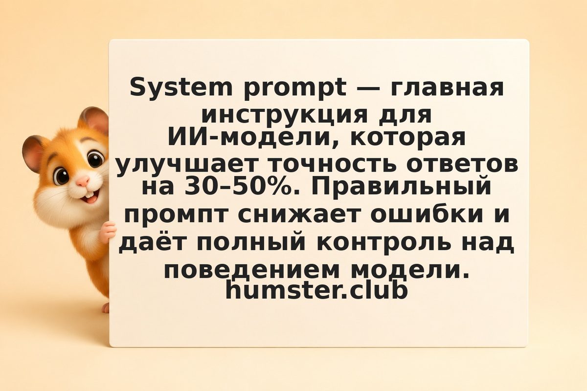 System prompt: главная инструкция, которая правит всем