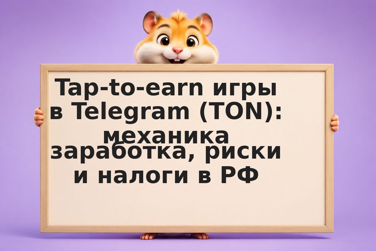 Tap-to-earn игры в Telegram (TON): механика заработка, риски и налоги в РФ