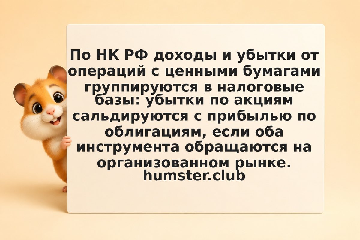 Зачёт убытков между типами инструментов: акции, облигации, фьючерсы