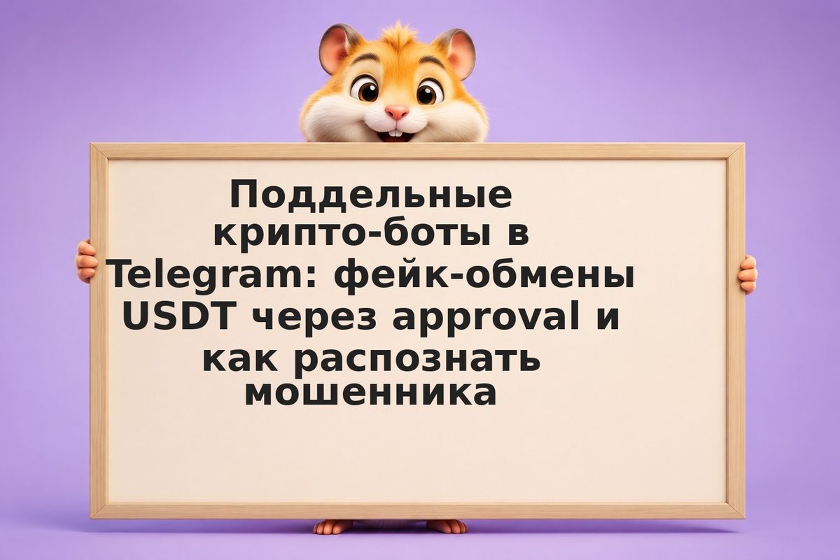 Поддельные крипто-боты в Telegram: фейк-обмены USDT через approval и как распозн