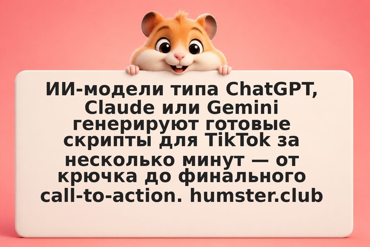 TikTok-скрипт: как ИИ пишет вирусные видеотексты