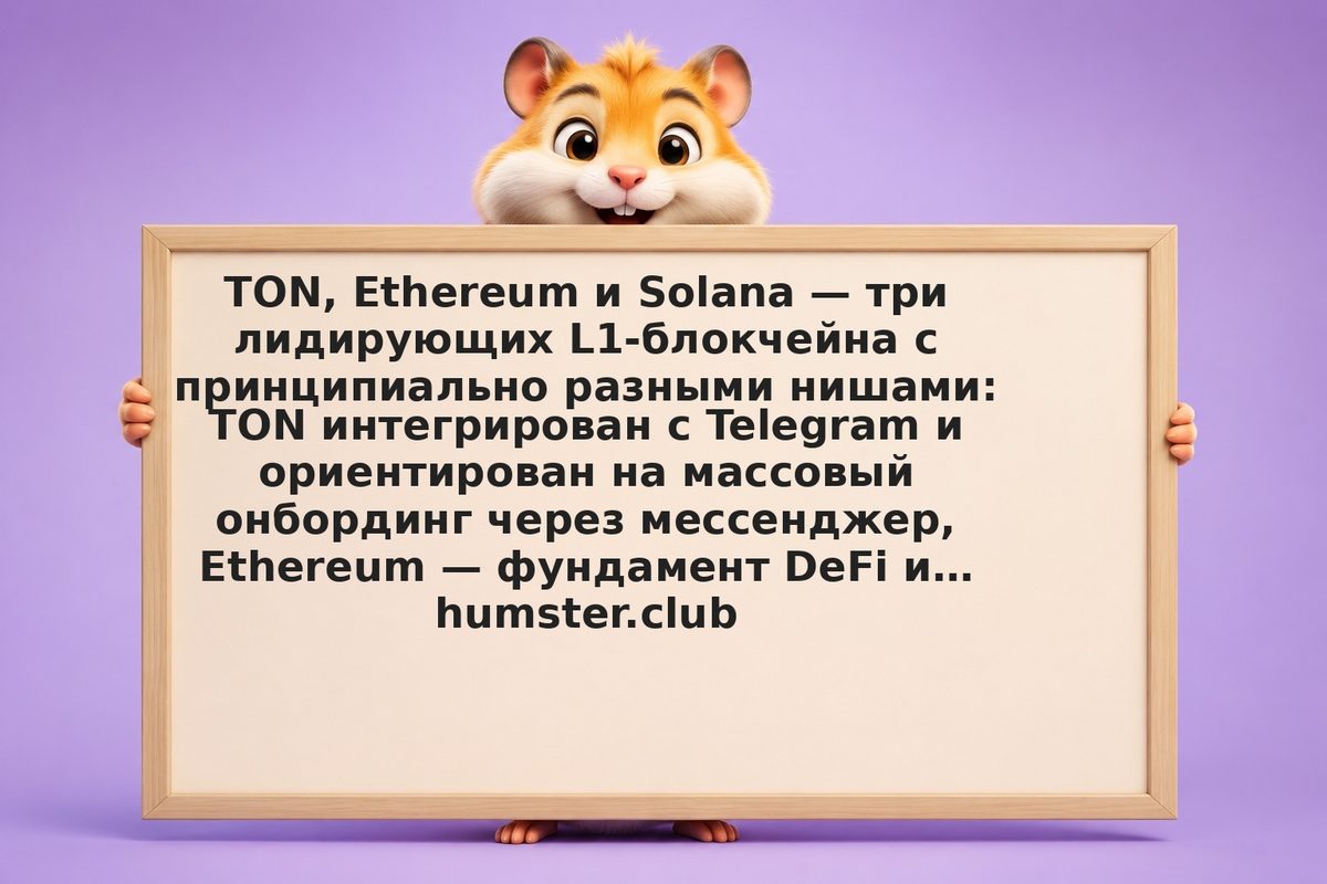 TON vs Ethereum vs Solana: что лучше для инвестора
