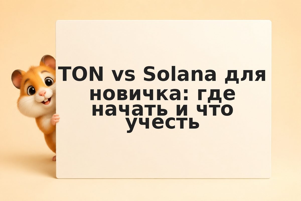 TON vs Solana для новичка: где начать и что учесть