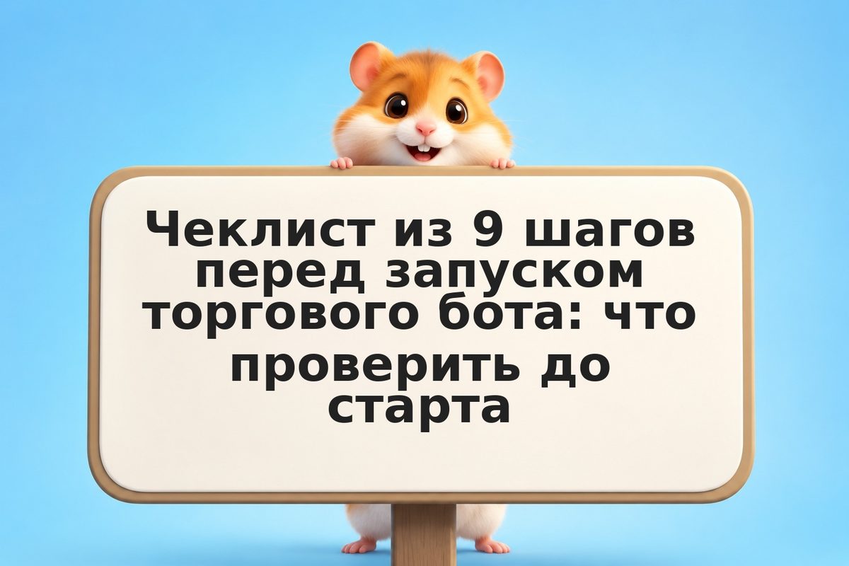 Чеклист из 9 шагов перед запуском торгового бота: что проверить до старта