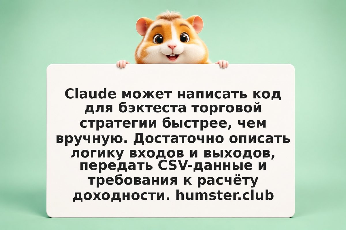 Claude для бэктеста торговой стратегии на Python: готовый промпт и шаблон кода