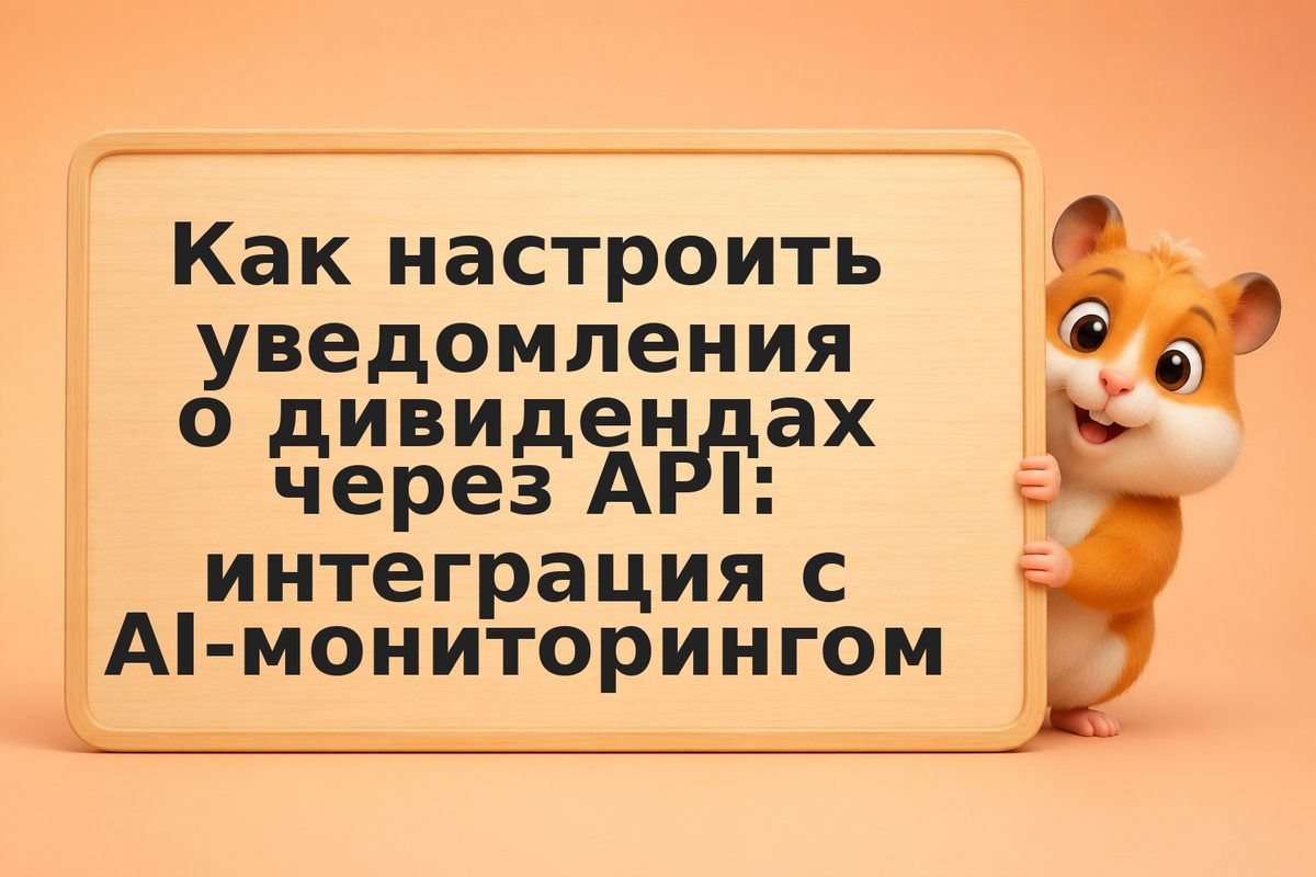 Как настроить уведомления о дивидендах через API: интеграция с AI-мониторингом