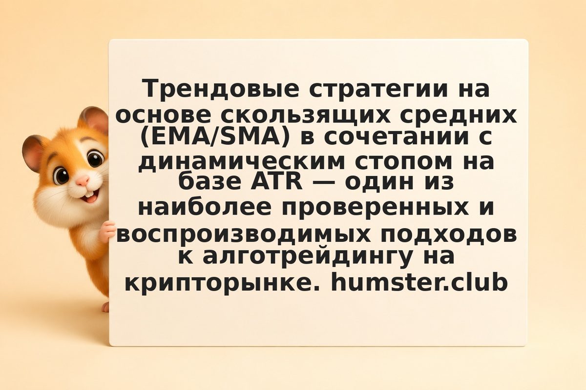 Трендовая стратегия на крипторынке: настройка EMA/SMA и ATR-стопа по таймфреймам