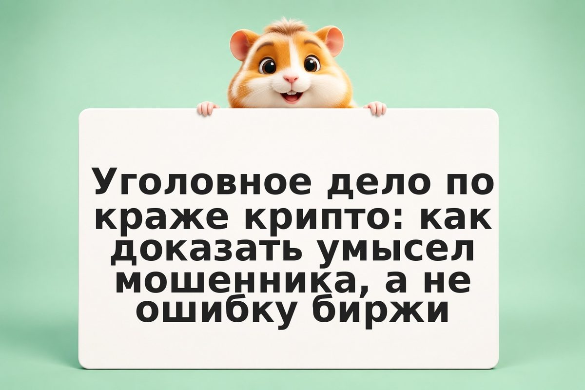 Уголовное дело по краже крипто: как доказать умысел мошенника, а не ошибку биржи