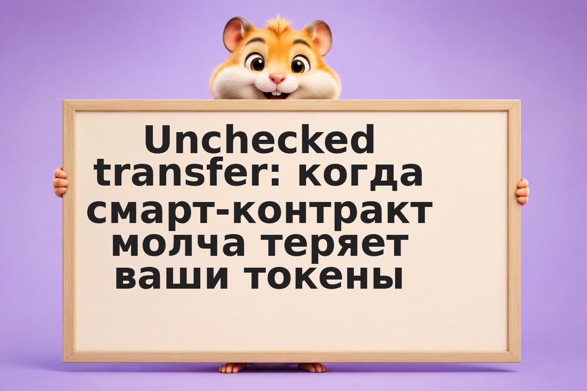 Unchecked transfer: когда смарт-контракт молча теряет ваши токены