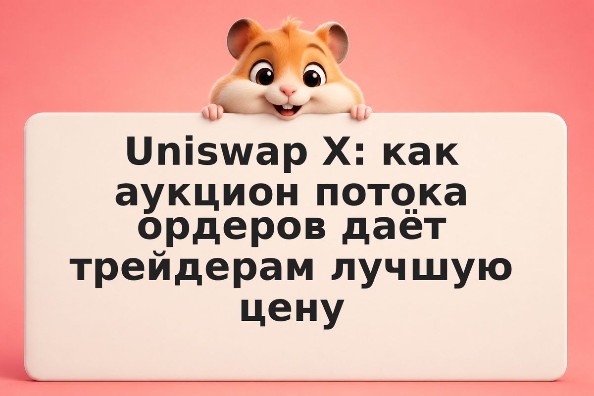 Uniswap X: как аукцион потока ордеров даёт трейдерам лучшую цену