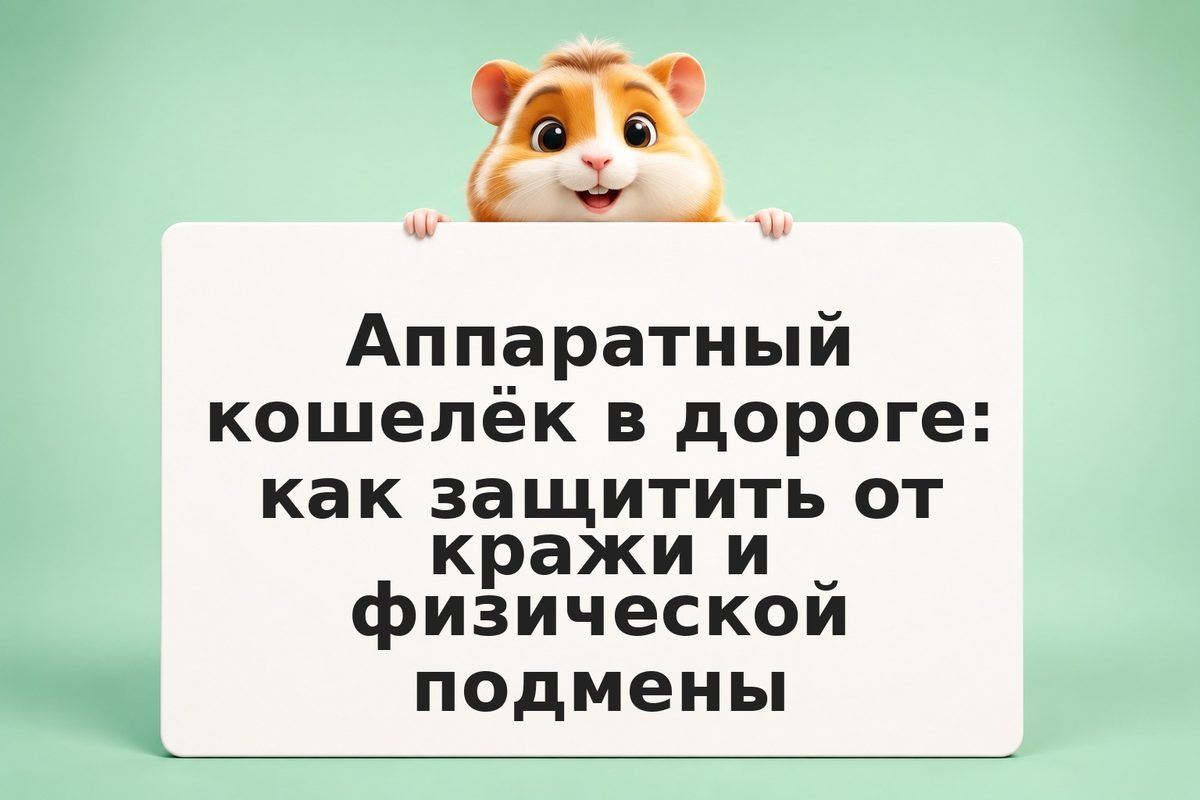 Аппаратный кошелёк в дороге: как защитить от кражи и физической подмены