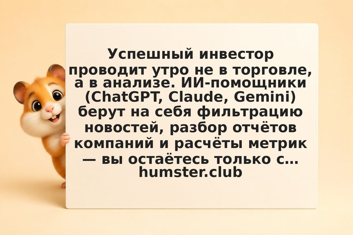 Как ИИ оптимизирует утреннюю рутину инвестора