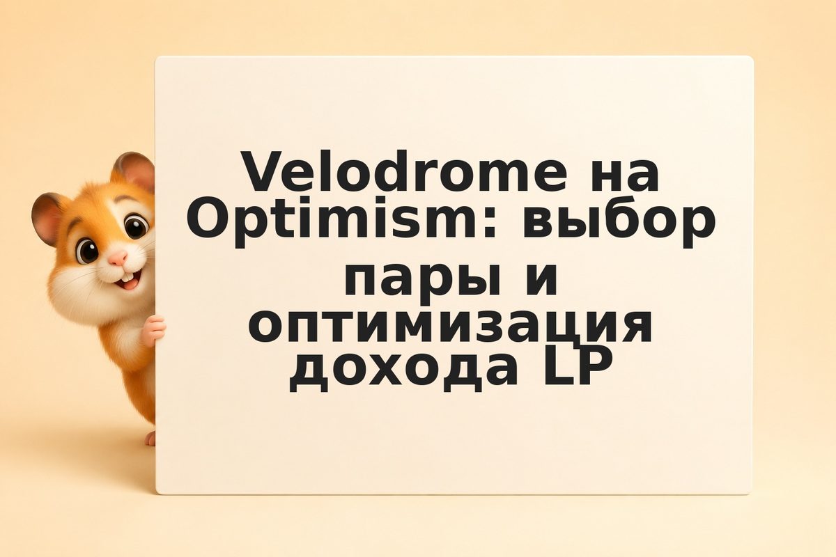 Velodrome на Optimism: выбор пары и оптимизация дохода LP