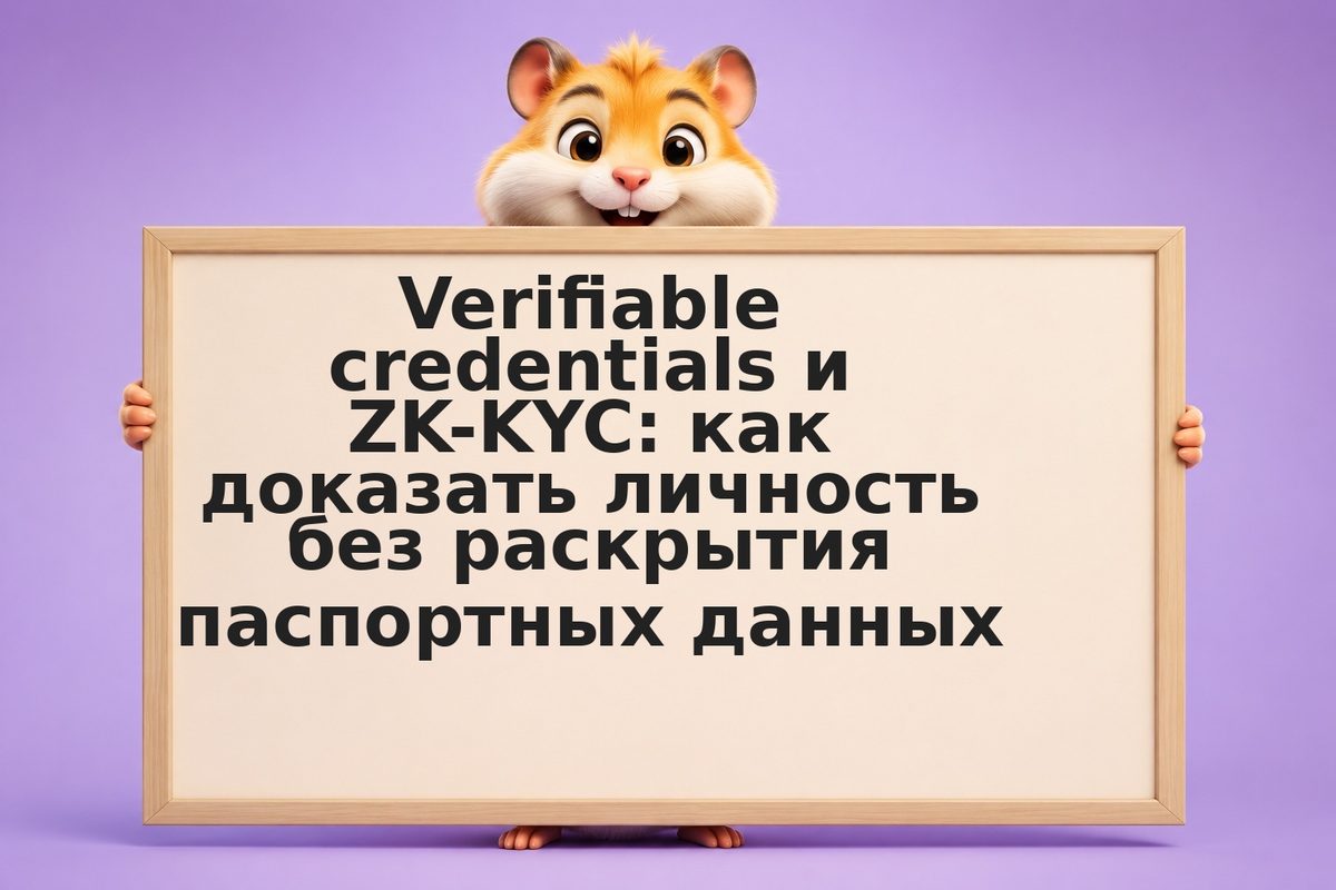 Verifiable credentials и ZK-KYC: как доказать личность без раскрытия паспортных 