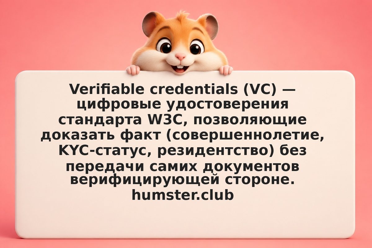 Verifiable credentials и ZK-KYC: как доказать личность без раскрытия паспортных 