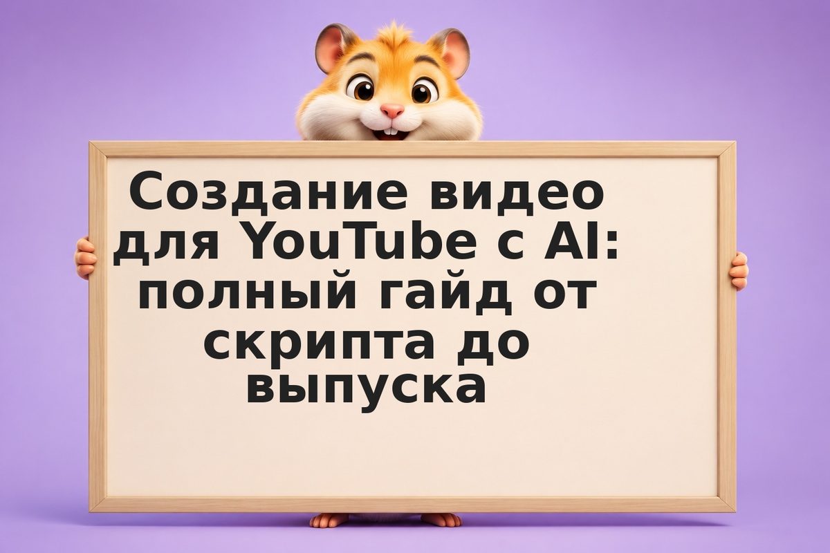 Создание видео для YouTube с AI: полный гайд от скрипта до выпуска